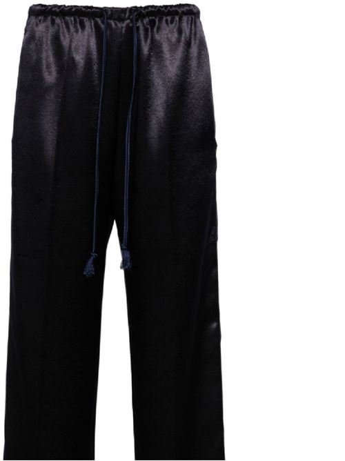 Midnight blue satin pants FORTE FORTE | 13275NOTTE